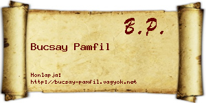 Bucsay Pamfil névjegykártya
